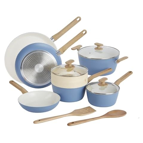 GoodCook 12-Piece Ceramic Cookware Set Cover