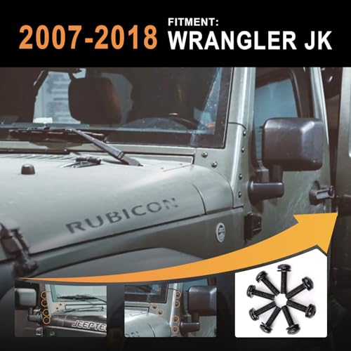 Image of Jeep Wrangler JK Bolts M8 x 1.25 Hardtop Bolts,Door Hinge Bolt (Pack of 3)