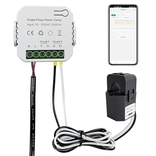 OWON Monitor de Energía Inteligente WiFi 80A Monofásico, Medición de Consumo y Producción, Bidireccional para Solar/Ahorro Luz， Control en Tiempo Real con APP Tuya, Fácil Instalación, con 1 Abrazadera | Ya disponible en tu tienda friki favorita! En mundofriki.es!