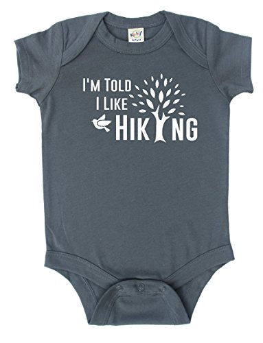 I'm Told I Like Hiking Silhouette Baby Bodysuit