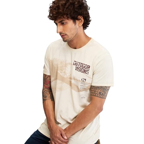 Image of Spykar Men's Slim Fit Round Neck Half Sleeve Solid Casual T-Shirt