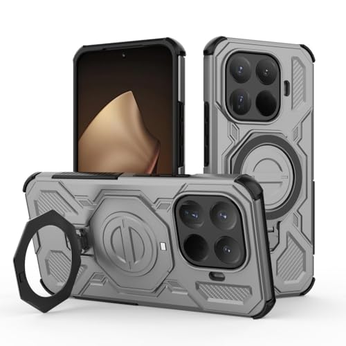 Coque Xiaomi 17 Pro Max silicone rigide étui arrière anneau gris