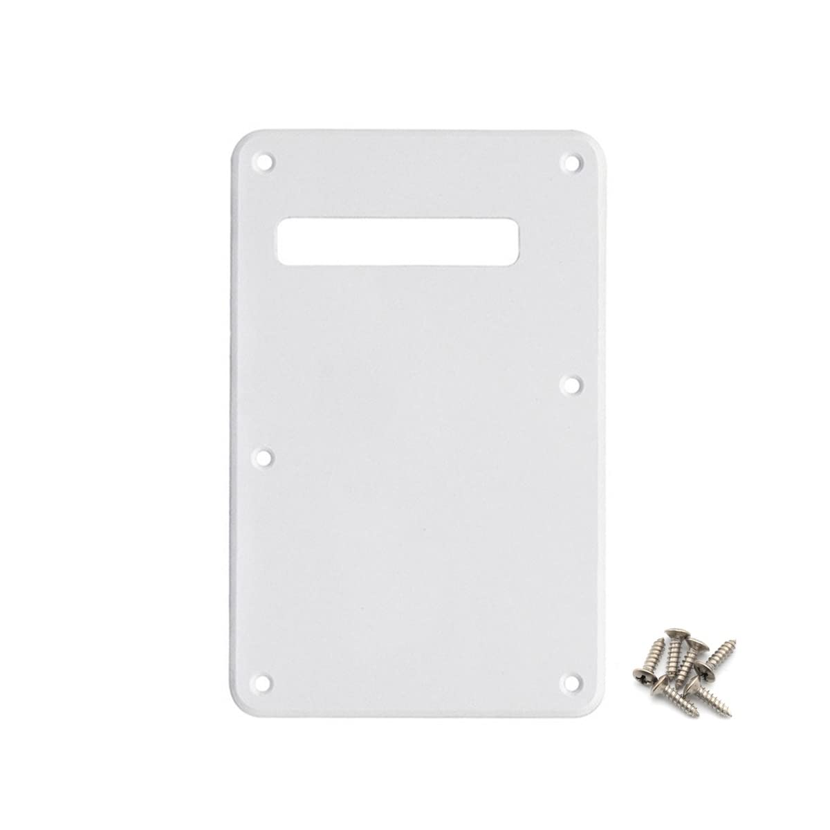 PAGOC1 White 1 PlStrat Pickguard Tremolo Cavity Cover Backplate for Standard Strat/Stratocaster Modern Style Electric Guitar (