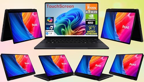 Image of ASUS ProArt PX13 (Replace P16) 2-in-1 AI Laptop 13.3 inch Touch OLED 3K 500 nits Display (Ryzen AI 9 HX 370, RTX 4050, 32GB LPDDR5X, 2TB SSD, Backlit KYB, WiFi 7, BT 5.4, Win11P) w /DKZ USB Port Expander