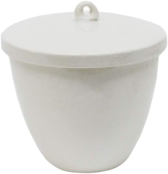 Otoolworld Porcelain Crucible with Lid Cover Lab Crucible (20ml, 30ml, 40ml, 70ml, 100ml, 200ml, 300ml) (300ml)