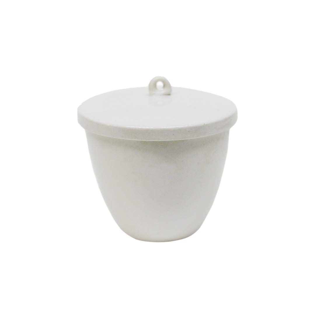 Porcelain Crucible with Lid Cover Lab Crucible (20ml, 30ml, 40ml, 70ml, 100ml, 200ml, 300ml) (300ml)