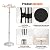 HAPPYGRILL Patio Freestanding Heater Double-Sided Infrared Heater with 2 Heat Settings, Overheat Protection, Pull Chain Switch Control, Aluminum Electric Heater for Indoor Outdoor