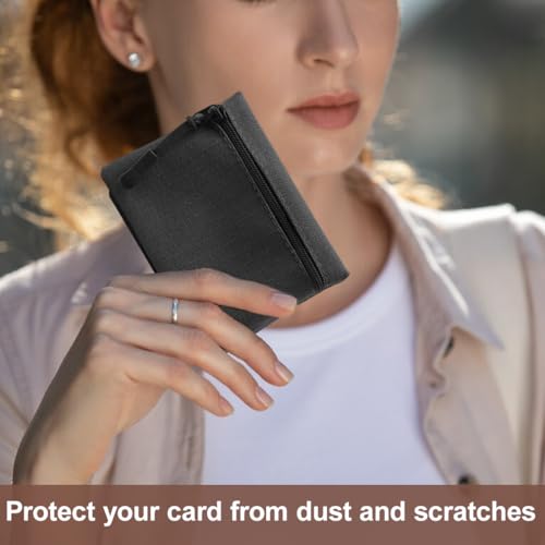 NOPKESV 4 Stück Münzgeldbörsen, Münzgeldbörse mit Reißverschluss aus Oxford-Stoff, kleine tragbare Mini-Münztasche für Damen, Herren, Mädchen und Jungen (Schwarz + Grau)