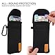 DOB SECHS Handyhülle Tasche Universal Pouch Handysocke, Neopren Handytasche für Smartphones 6,9 Zoll, Handy Tasche 16,5 x 8,5 cm Innenmaße, Schwarz