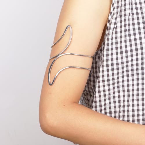 WAINIS 8 Pieces Arm Cuff Upper Arm Cuff Bracelet for Women Minimalist Upper Bangle Adjustable Armband Set3