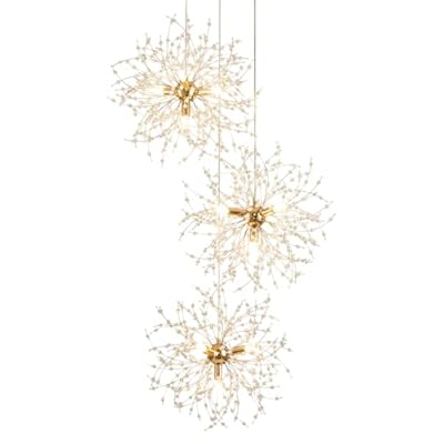 TELAFLY Crystal Firework Chandeliers,Modern Dandelion Starburst Ceiling Hanging Pendant Lighting Fixtures for Dining Room Bedroom Kitchen Living Room (8-Light)
