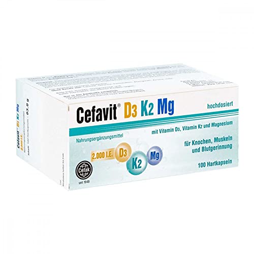 Cefavit D3 K2 Mg 2.000 I.E. 100 Hartkapseln Glutenfrei