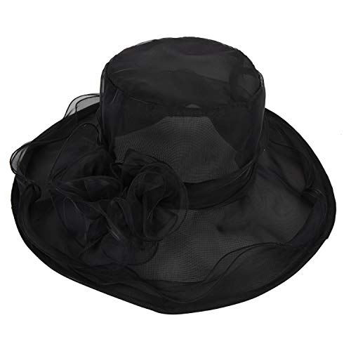 Yoosit Fascinator für Teeparty, Organza-Schleier, Fascinatoren, Kleid, Hüte, Vintage, Hochzeit, Kirche, Blumenkappe für Frauen Cover