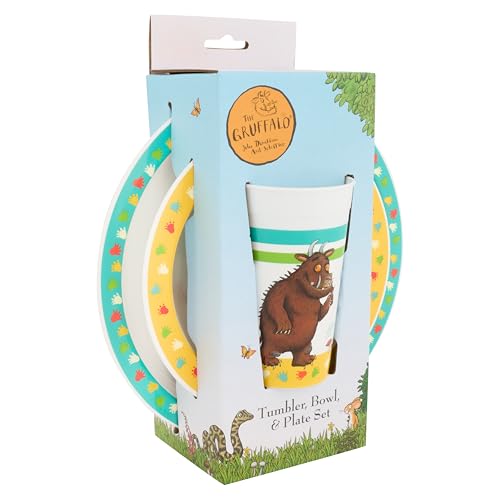 The Gruffalo - 3pc Kids Dinner Set by Polar Gear | Gruffalo Plates, Bowls Sets with Kids Cup | Dishwasher and Microwave Safe Dinnerware Set | Childrens Plates and Bowls Sets 36+ Months - Image 2