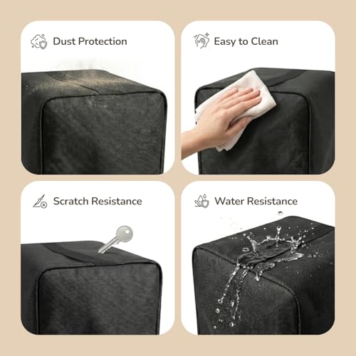 Image of Non woven Mixer Grinders Waterproof Dust Cover with Handle & Storage Pocket, Suitable for Women, Men & Everyday Home Use Standard Size, Black (8 inchX 8 inchX 12.5 inch) (PHILLIPS MX-02)