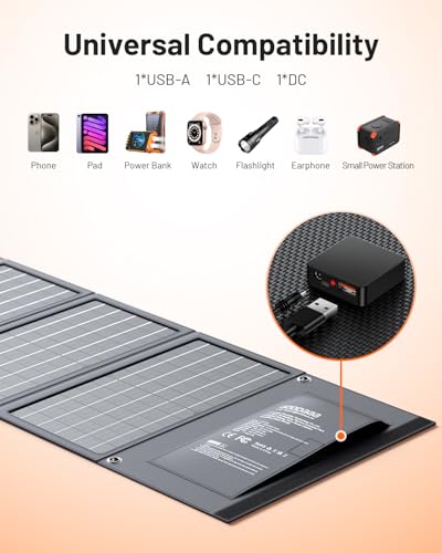 Cargador solar portátil de 30W de alta conversión con doble salida USB para móvil 4