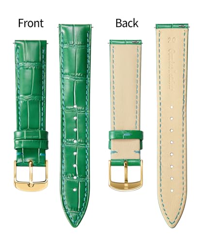 Image of BINLUN Leather Watch Band Genuine Calfskin Replacement Watch Strap Quick Release Crocodile Pattern 10 Colors 13 Sizes for Men Women(10mm,12mm,14mm,16mm,17mm,18mm,19mm,20mm,21mm,22mm,23mm,24mm)