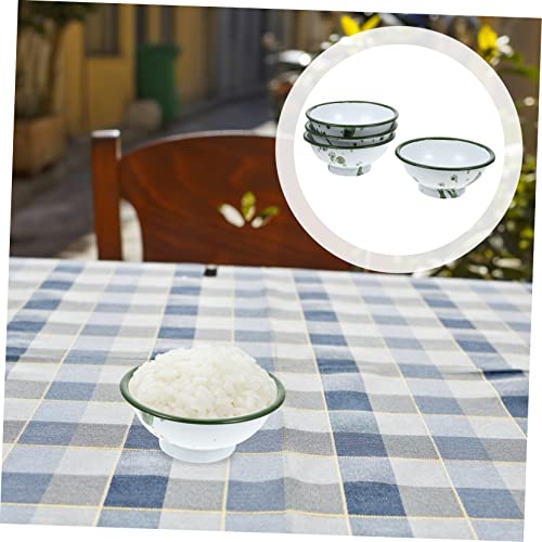 UPKOCH 4 Peças Tigela De Esmalte Vintage Grande Tigela Decorativa Recipientes De Sobremesa Recipient