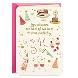 Hallmark Tarjeta de cumpleaños en blanco (You Mererve the Best, amiga
