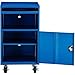 Global Industrial Mobile Computer Cabinet, Blue, Assembled, 27
