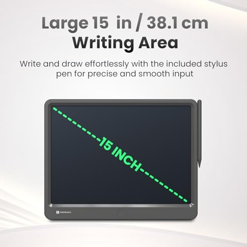 Image of Portronics Ruffpad 15 Re-Writable LCD Screen 38.1cm (15-inch) Writing Pad for Drawing, Playing, Handwriting Gifts for Kids & Adults