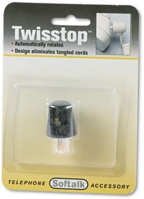 Softalk : Twisstop Rotating Phone Cord Detangler, Black -:- Sold as 2 Packs of - 1 - / - Total of 2 Each