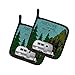 Caroline's Treasures Airstream Camper Adventure Awaits Pair of Pot Holders, 7.5HX7.5W, Multicolor