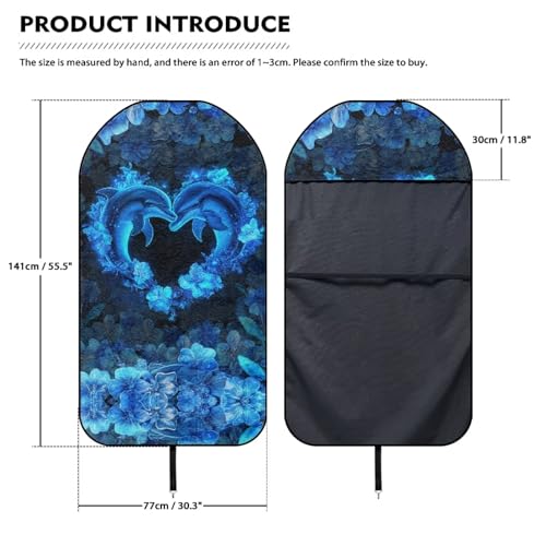 Image of Love Dolphin Car Seat Seat Cover Protector Front Seats Only Auto Accessories Protectors Decor Easy to Install Universal Protector for Cars Truck Van SUV