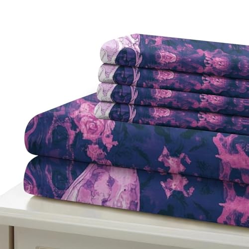 Housse de couette hypoallergénique violette 200x200 microfibre