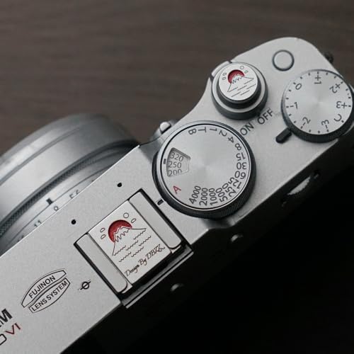 Hot Shoe Shutter Button Set, Soft Release Button,Suitable for FUJIFILM XT5 XT4 XT3 XT30 XT20 X100V X100F XT100 X-E3 X-PRO2 X-PRO3 (Mountains and sea)