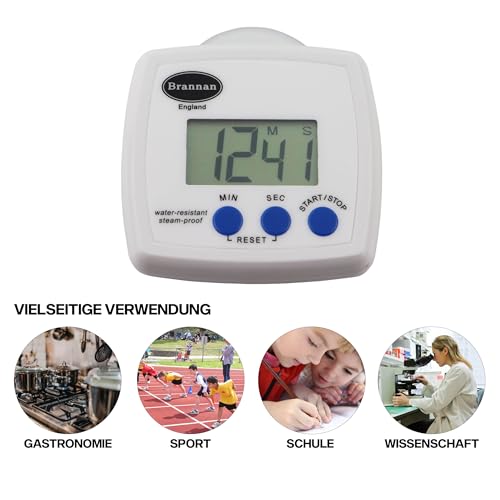 Brannan Digitaler wasserfester Dusch-Timer, dampfsicher, Badezimmer, Nassraum