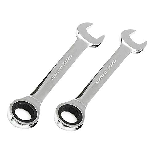 oshhni 2 Peças de aço Métrico Chave Catraca Engrenagem Chave Inglesa Porca de Ferramentas 6 Mm E 7 M