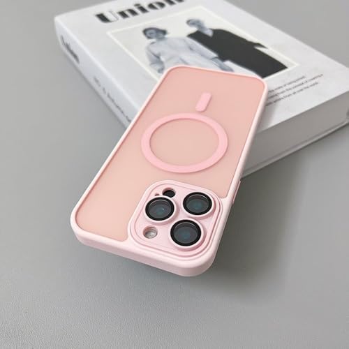 Protection antichoc iPhone 12 coque magnétique translucide rose