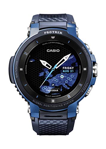 Casio Pro Trek Touchscreen Outdoor Smart Watch Resin Strap, Blue, 27 (Model: WSD-F30-BUCAU)