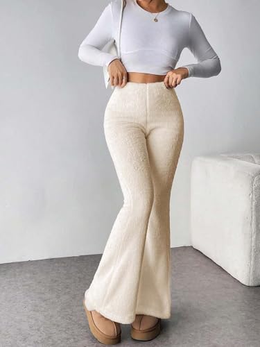 Image of KOTTY Women's Coral Fabric Flared Fit Pant - Super Soft Thermal Design for Stylish Cold Weather Comfort