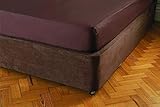 Belledorm Diván Cama Envoltura Base en Ante Artificial - Añade a Modern Aspecto a Cualquier Cama Base - Marrón Chocolate, Single 91cm x 191cm