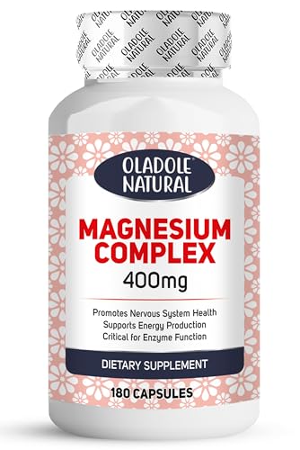 Oladole Natural Magnesium 400mg -180 veg Capsules