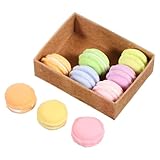SUPVOX Mini-modèles De Dessert Faux Mini-Macarons pour Décoration De Maison De Poupée Modèles De Desserts Artificiels Réalistes pour Présentation sur Table