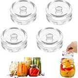 YULIAO Fermentieren 7cm, Glasgewichte, Fermentiergewichte Fermentier, Fermentation Glasgewichte, Fermentierglas, Enthält 4 Gärgewichte, Wird Zum Fermentieren Von Sauerkraut-Kimchi Verwendet