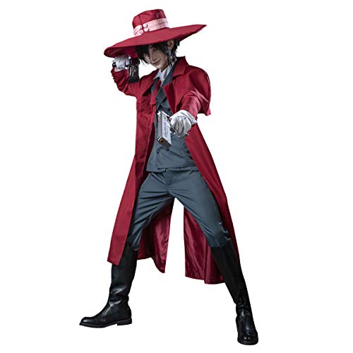 Cosfun Mens Alucard Cosplay Costume Halloween Suit mp000443 (Men S)