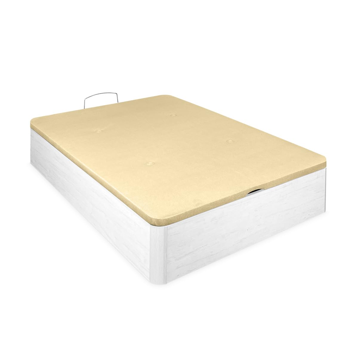 Somnia - Canapé Abatible Súper Reforzado Gran Capacidad con Tapa Transpirable, Esquinas Redondeadas, 135 x 190, Polar