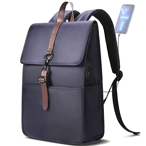 Laptop-Backpack-with-USB-Charging-Port-Backpacks-for-Women-Men-Anti-Theft-Travel-Backpack-Purse-Water-Resistant-College-School-Backpack-Casual-Bookbag-156-inch-Daypack-for-Girls-Boys-Teens-Blue