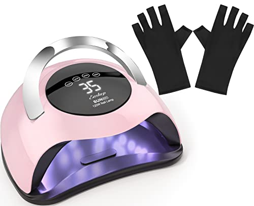 UV LED Nail Lamp, Easkep 120W Nail Dryer for Manicure/Pedicure, 36 Beads LED Gel Lamp with Large LCD Touch Screen/4 Timer Setting/Auto Sensor,Professional Nail Art DIY Tools Home Salon Use-Pink