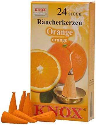 Knox Orange Scent German Incense Cones Made in Germany for Christmas Smokers