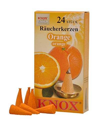 KNOX Räucherkerzen - Duft: Orange - Menge: 24 Stück - Brenndauer:...