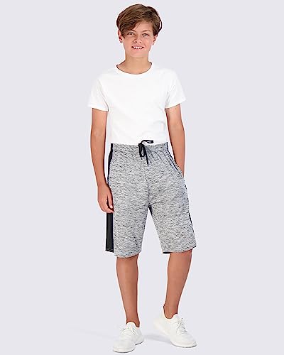 Image of Real Essentials 5 Pack: Boys' Dry Fit Basketball Shorts for Youth Kids Teens - Athletic Running Soccer Sports with Pockets