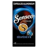 Senseo Capsules Décaféiné N°6 10 Capsules en Aluminium Compatibles avec les Machines Nespresso 52 g