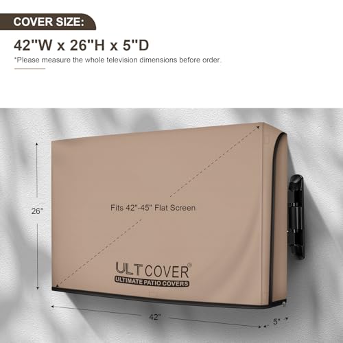 ULTCOVER Waterproof Outdoor TV Cover Double Layers with Clear Front Flap for 42-45 inch Outside Flat Screen Televisions by ULTCOVER - Image 2
