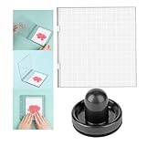 6.3x6.3inch Precise Stamp Platform and Pressure Tool Set with Grid Lines for Accurate Craft Stamping; Easy Stamping Press; Perfect Stamp Positioning Tool Card Making Supplies Scrapbook