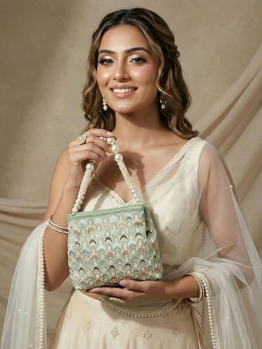 Image of Adiva Potli Handbags For Women | Potli Bags For Ladies For Wedding | Potli Bags For Women | Wedding Bags For Woman | Batwa Potlis Hand Bag | Designer Potli Bag For Ladies For Marriage